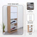 Whitmor Shoe Rack 24 Pairs With 4 Drawer - White Natural Pan Home