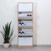 Whitmor Shoe Rack 30 Pairs With 5 Drawer - White Natural Pan Home