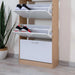Whitmor Shoe Rack 30 Pairs With 5 Drawer - White Natural Pan Home
