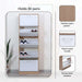 Whitmor Shoe Rack 30 Pairs With 5 Drawer - White Natural Pan Home