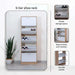 Whitmor Shoe Rack 30 Pairs With 5 Drawer - White Natural Pan Home