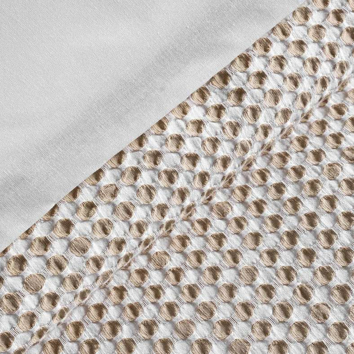Whitney Waffle 3-Piece Queen Duvet Cover Set 200X200Cm - Beige