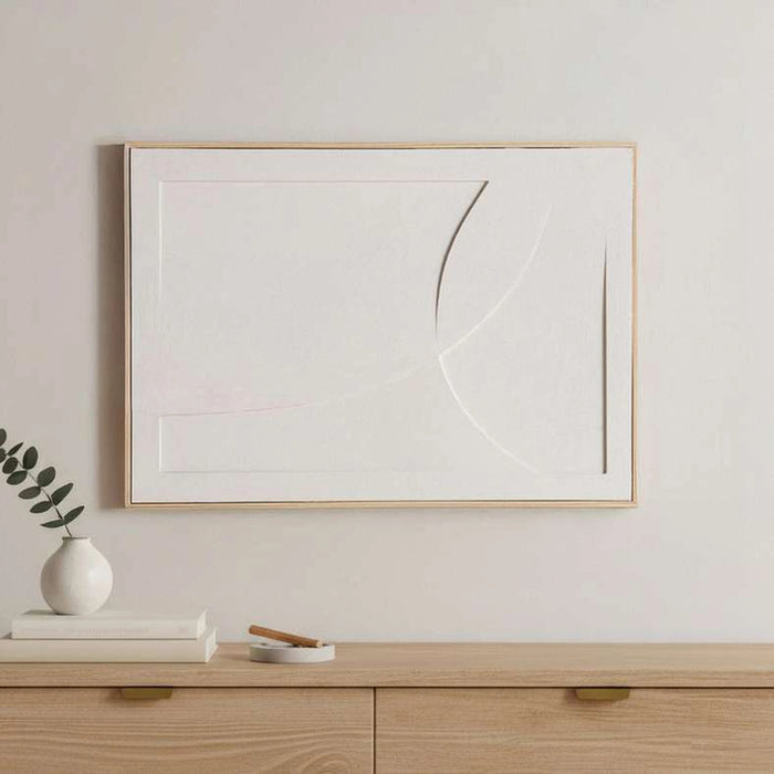 Whorl Handmade 3D Canvas Wall Art 50X70Cm - Beige