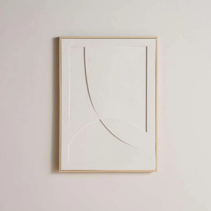 Whorl Handmade 3D Canvas Wall Art 50X70Cm - Beige
