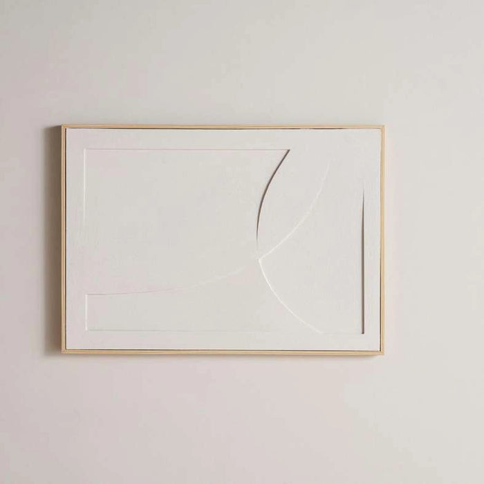 Whorl Handmade 3D Canvas Wall Art 50X70Cm - Beige