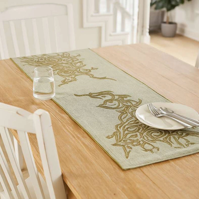 Wilbur Beaded Table Runner 33X91Cm - Gold