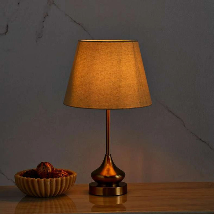 Wilcon E27 Metal Table Lamp 30X52Cm - Brass