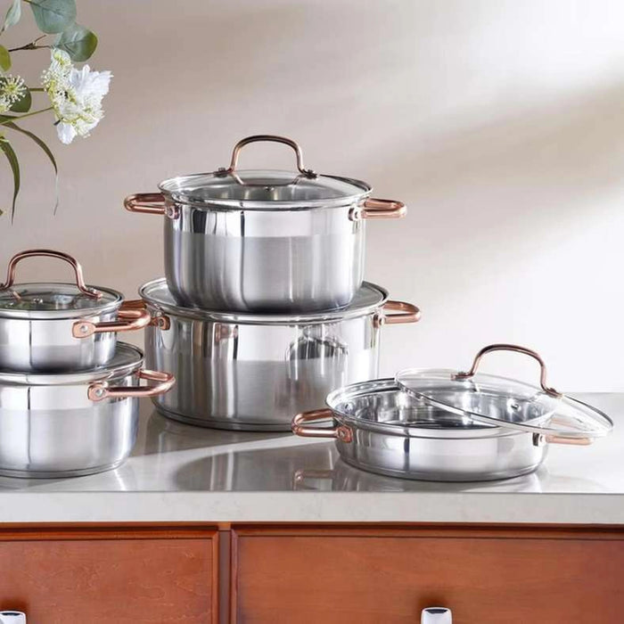Wildan 10-Piece Stainless Steel Cookware Set -Chrome