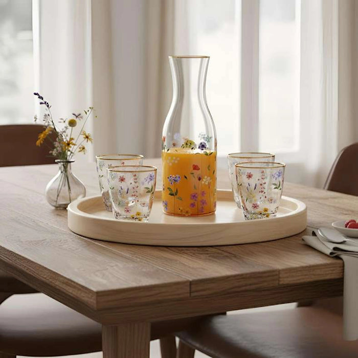 Wildflower 5-Piece Carafe Set 1L -Clear