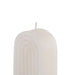 Willa White Ribbed Arch Shaped Deco Candle 190gm - 8Hrs Pan Home