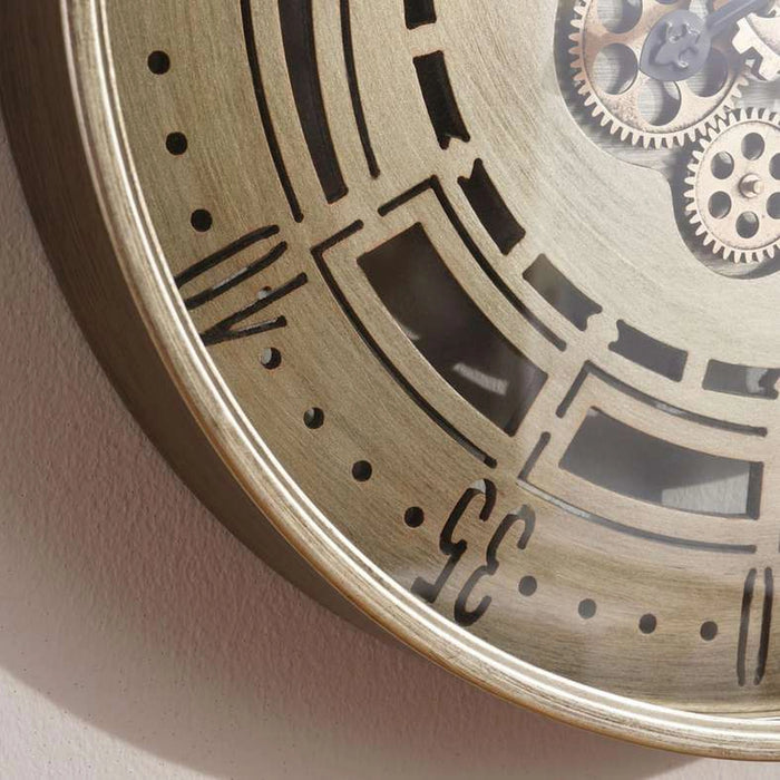 Willie Round Moving Gear Clock 60X8X60Cm - Grey
