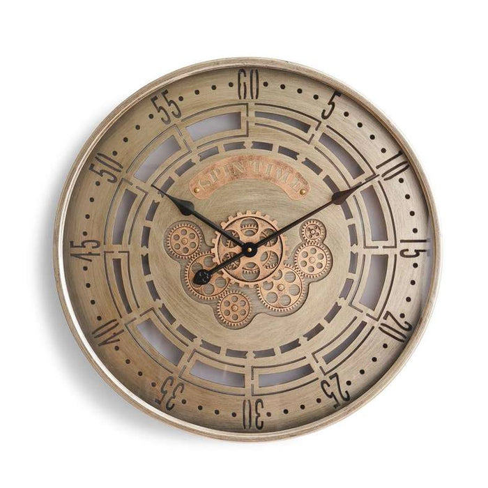 Willie Round Moving Gear Clock 60X8X60Cm - Grey