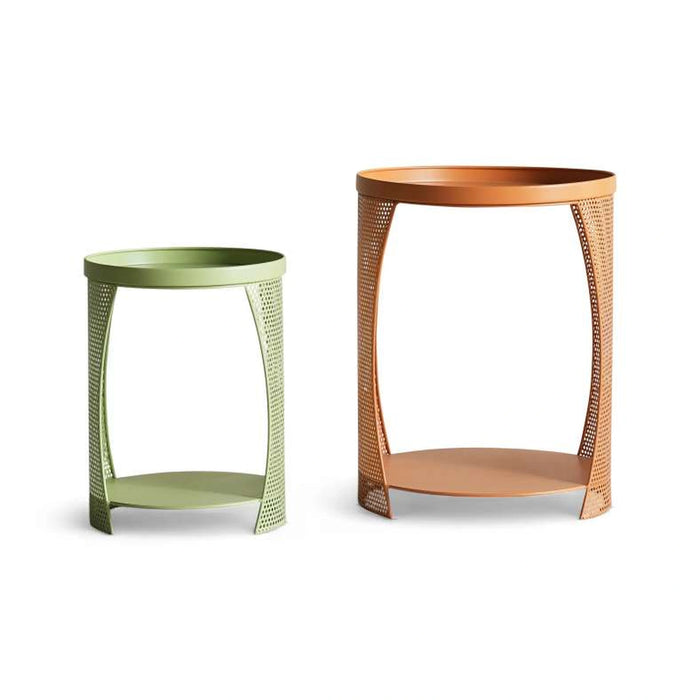 Willy End Table Set Of 2 Metal - Yellow & Green