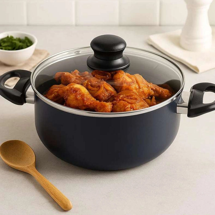 Wilson Cooking Pot With Lid Dia20X9Cm - Black