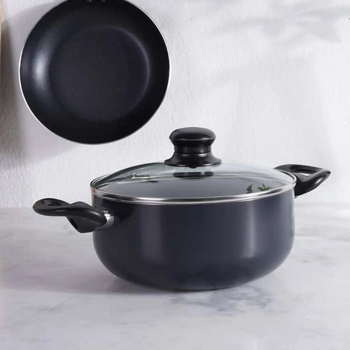 Wilson Cooking Pot With Lid Dia20X9Cm - Black