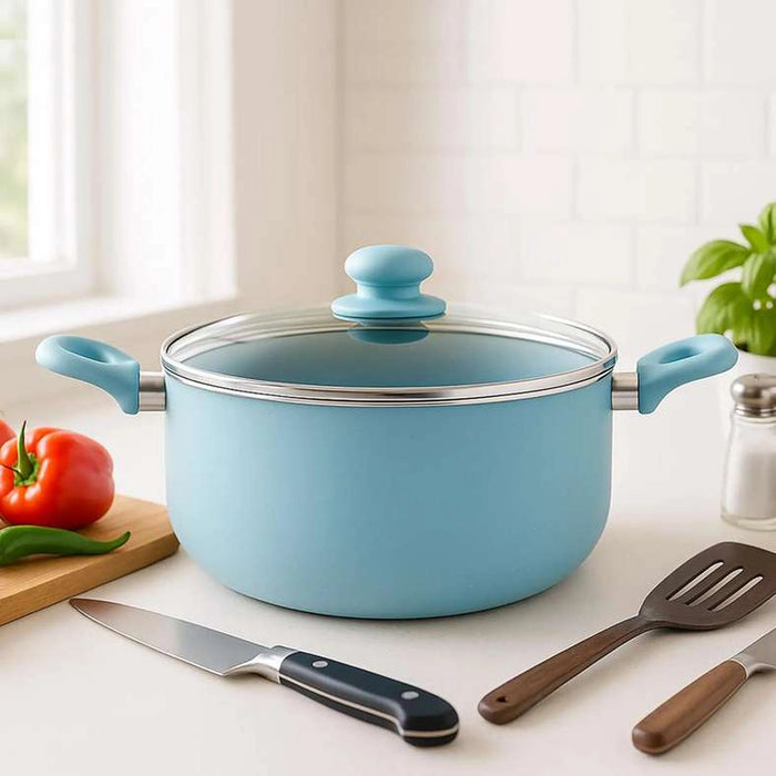 Wilson Cooking Pot With Lid Dia24Cm - Blue