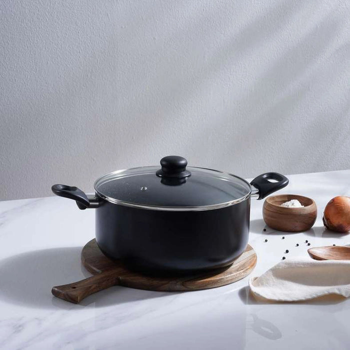 Wilson Cooking Pot With Lid Dia28Cm - Black