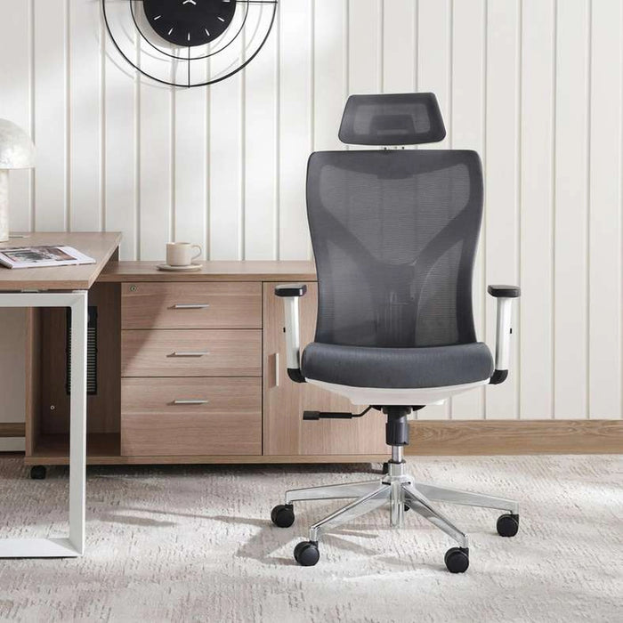 Winger Office High Back Chair With Adjustable Armrest - Dark Grey