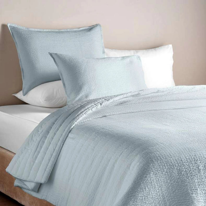 Winston 3-Piece Double Gauze Jacquard Quilted Bedspread Set 220X240- Pearl Blue
