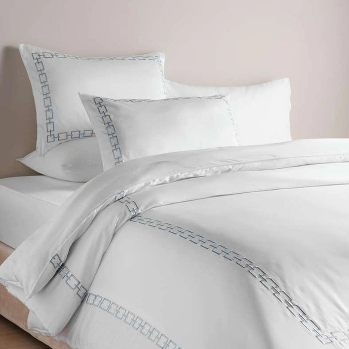 Winston 3-Piece Embroidered King Comforter Set 240X260- Pearl Blue
