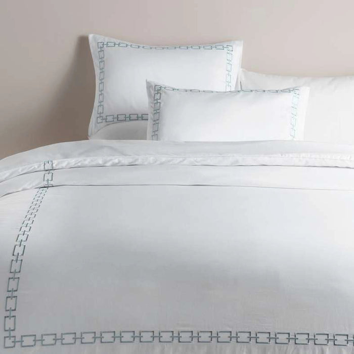 Winston 3-Piece Embroidered King Comforter Set 240X260- Pearl Blue