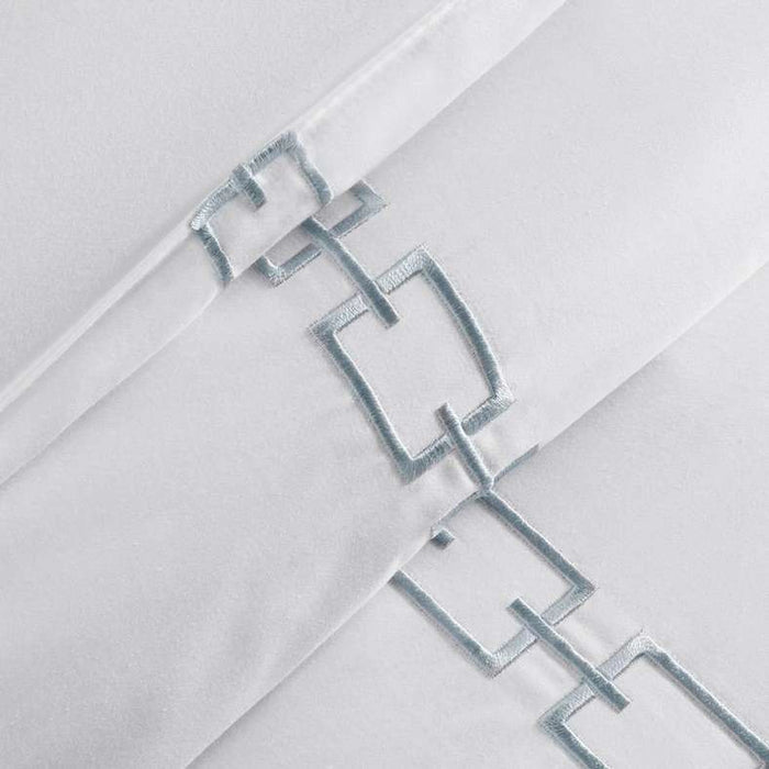 Winston 3-Piece Embroidered King Comforter Set 240X260- Pearl Blue
