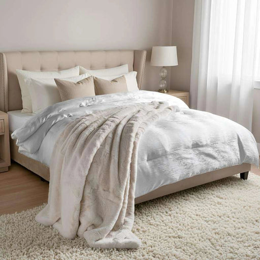 Winston Supersoft Fur Blanket 150X200Cm - Stone White PAN HOME