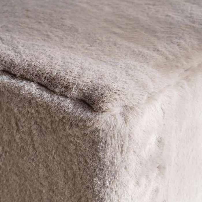 Winston Supersoft Fur Pouf 37X37X43Cm - Slate
