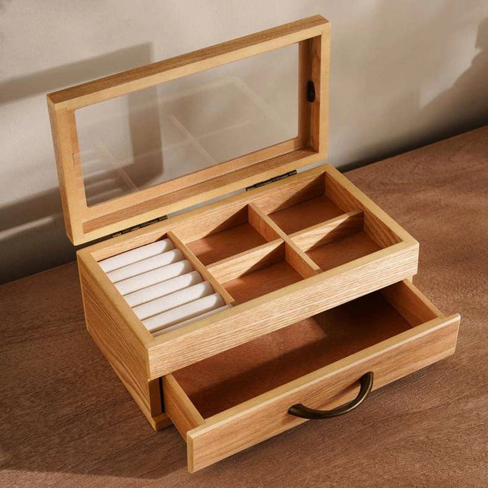 Woodland 2-Drawer Jewellery Box 25X16X11Cm-Natural Gloss