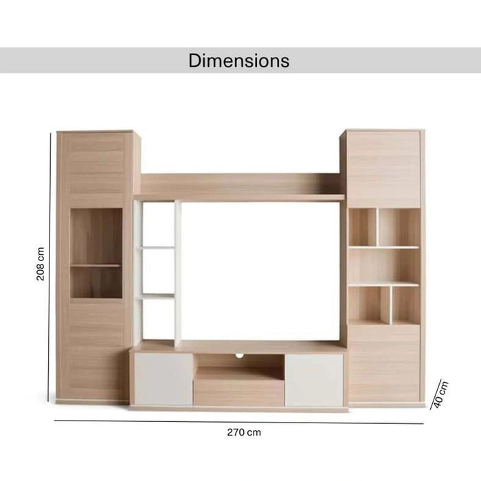 Woodland Entertainment Unit Up To 55 Inches - Natural