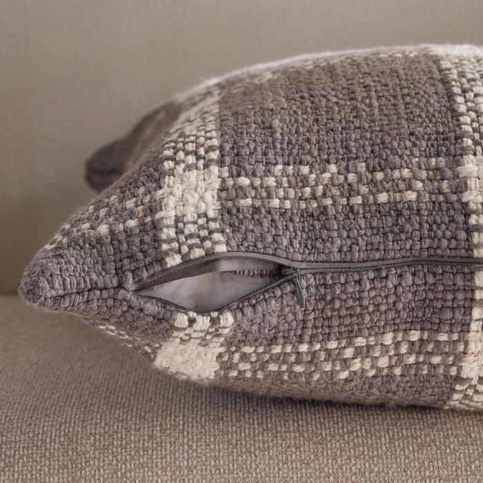 Woven Dreams Miami Chunky Plaid Cushion Cover 50X50 Cm -Anthracite