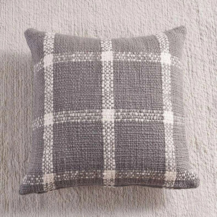 Woven Dreams Miami Chunky Plaid Cushion Cover 50X50 Cm -Anthracite