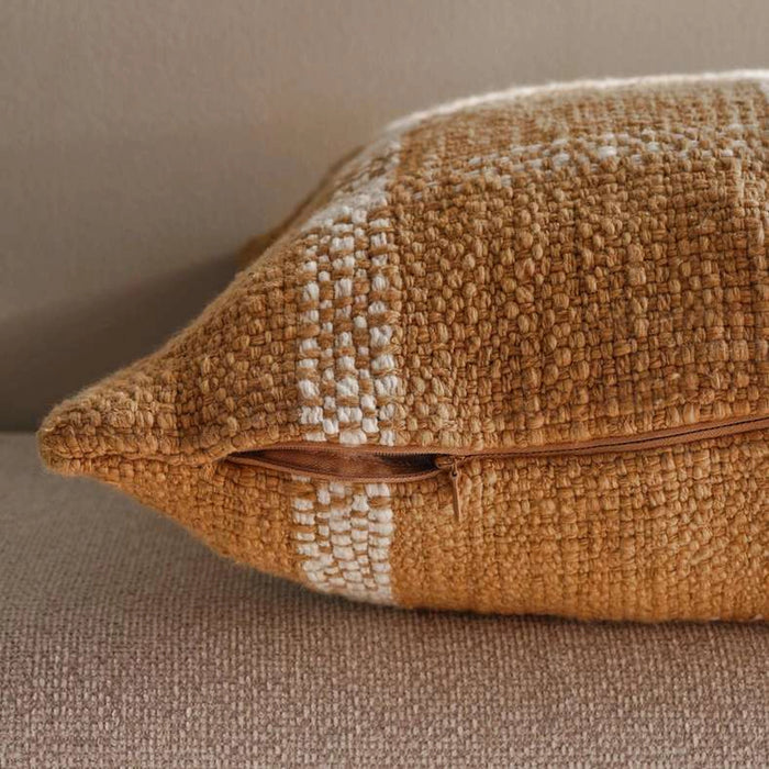 Woven Dreams Miami Chunky Plaid Cushion Cover 50X50Cm -Ochre