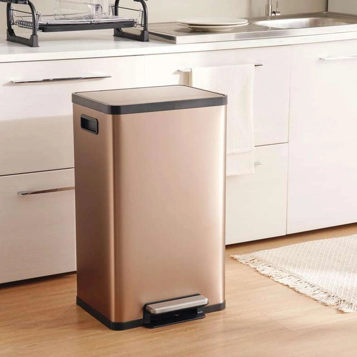 Wren Pedal Waste Bin Fingerprint Resistant 50L 40X35.4X66.5Cm - Champagne