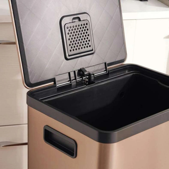 Wren Pedal Waste Bin Fingerprint Resistant 50L 40X35.4X66.5Cm - Champagne