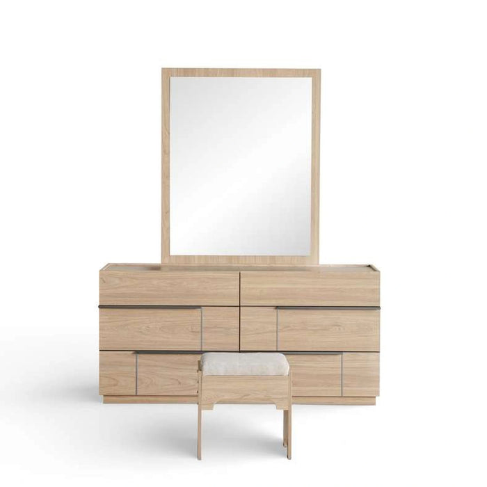 Wrenley 6 Drawers Dresser With Mirror And Stool