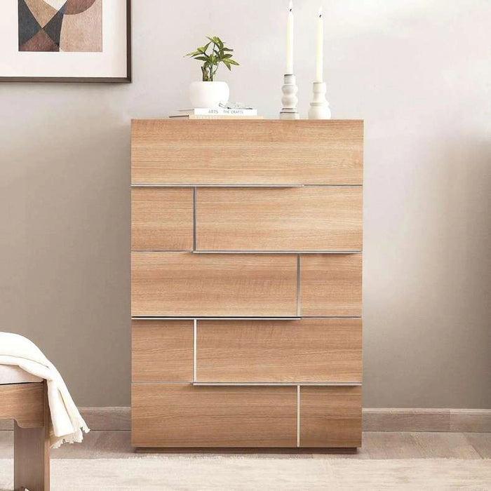 Wrenley Chest Of 5 Drawer - Beige