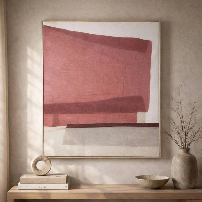 Wylie Hand Made Fabric Canvas Wall Art 80X100Cm - Brown
