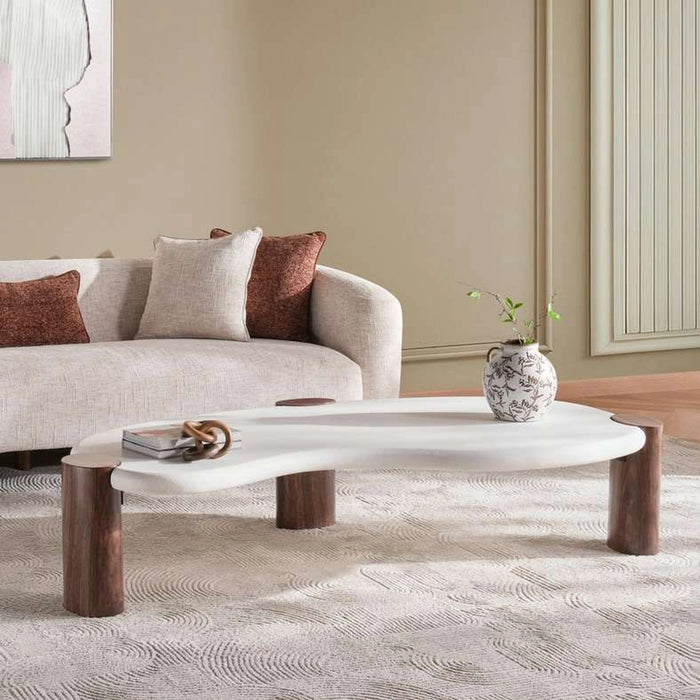 Xanthe Coffee Table Concrete - White Natural