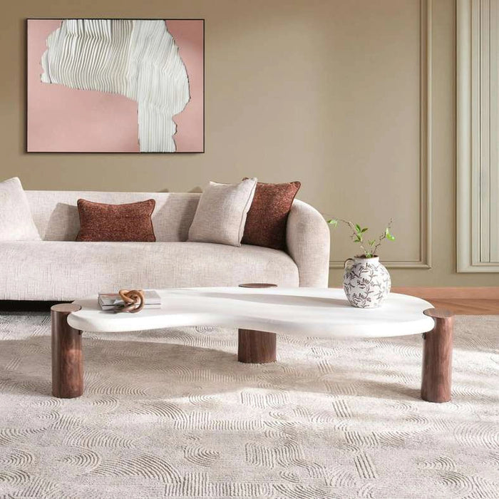 Xanthe Coffee Table Concrete - White Natural