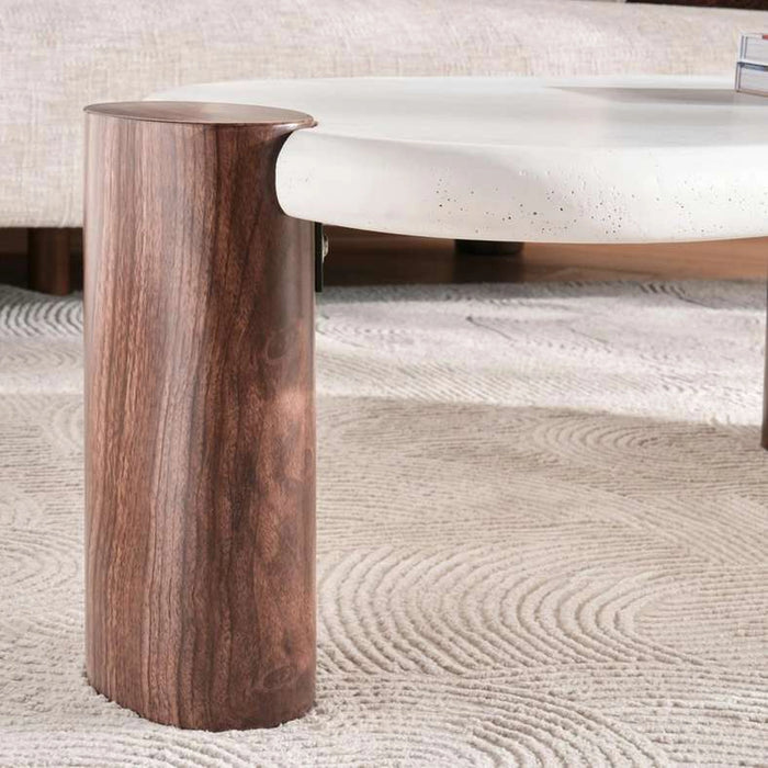 Xanthe Coffee Table Concrete - White Natural