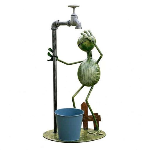 Xena Metal Frog With Pot 24.8X20.3X50.8Cm - Green PAN HOME