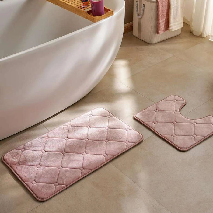 Yael S/2 Bath Mat With U-Cut Pink