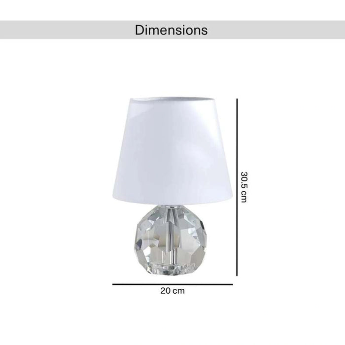 Yager E27 Crystal Table Lamp 20X30.5Cm - Clear
