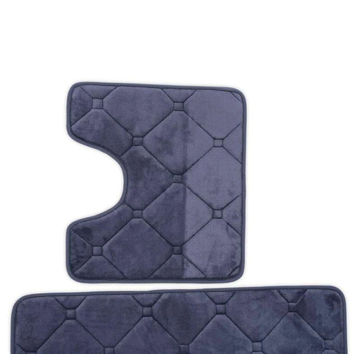 Yale 2 Piece Set Bathmat & -Grey Pan Home