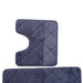 Yale 2 Piece Set Bathmat & -Grey Pan Home