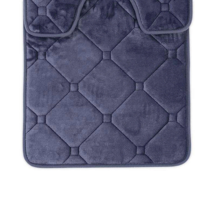Yale 2 Piece Set Bathmat & -Grey Pan Home