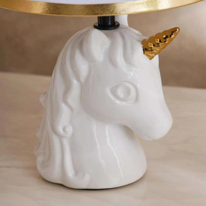 Yankee E14 Horse Ceramic Table Lamp 18X28.5Cm - White