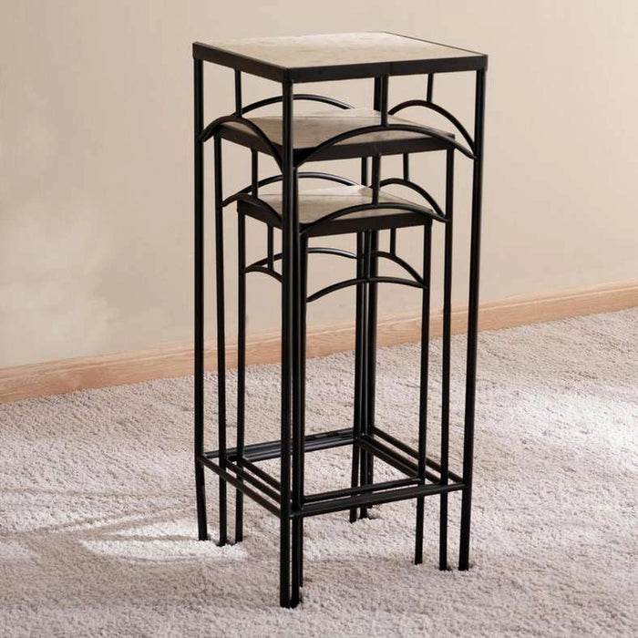 York 3 Pc Set Square Planter Stand 28X28X70Cm, 23X23X60Cm, 18X18X50Cm - Natural