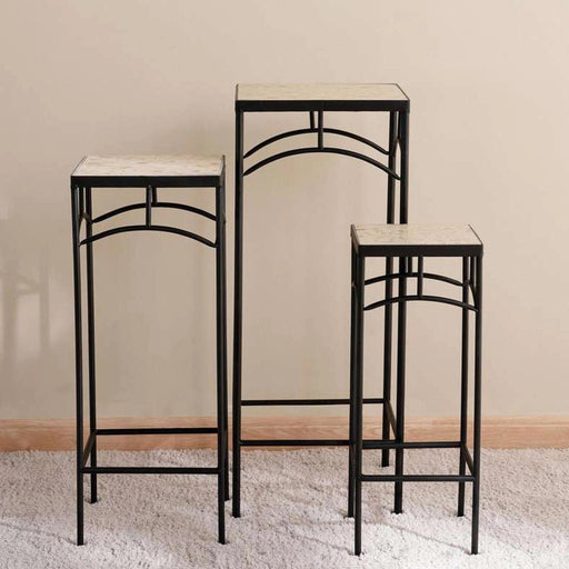 York 3 Pc Set Square Planter Stand 28X28X70Cm, 23X23X60Cm, 18X18X50Cm - Natural PAN HOME